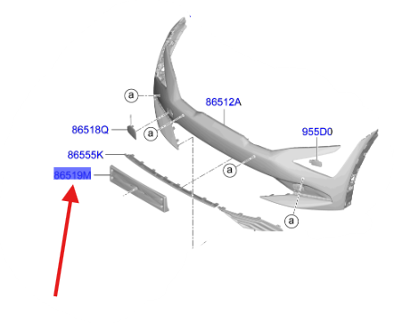 PLAKA BRAKETI 86529CVJA0BKL