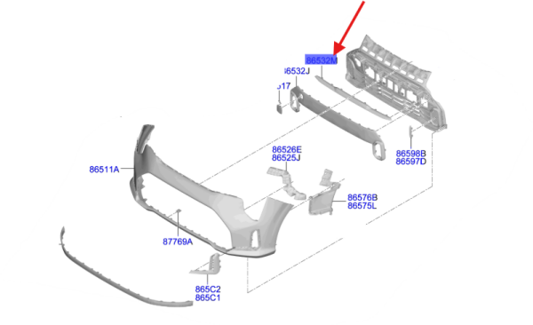 Parca Tampon Izgara 86536G6CA0