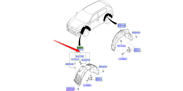 Ön Çamurluk İç Davl. Sol 86811F1500