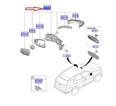 DIKIZ AYNA-SOL 87610R2300