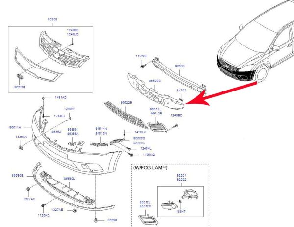 On Tampon Darbe Emıcı F/L 865201H500