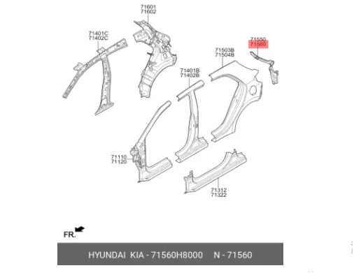 Arka Dıs Sac Sag 71560H8000