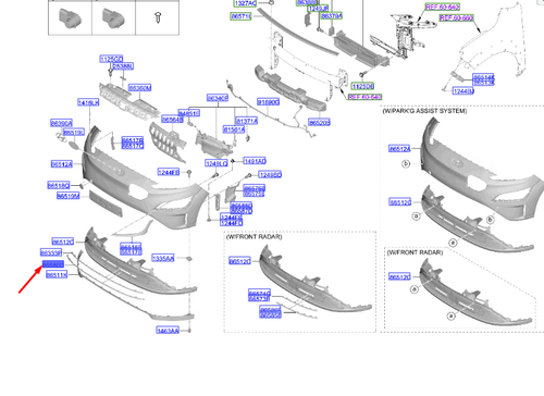 On Tampon Izgara Cıtası 86539EV110CAD