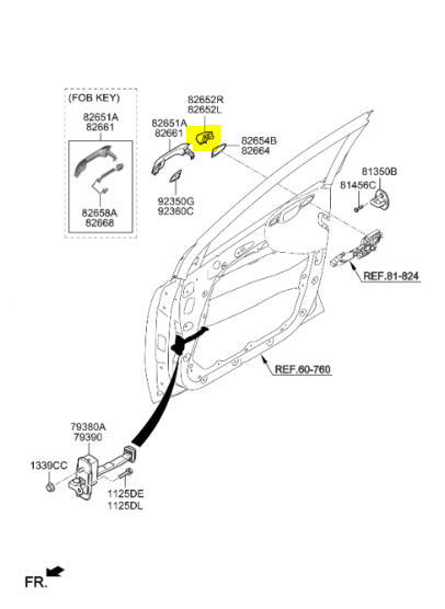 Kapı Kol Kapak Sağ 82662D9130