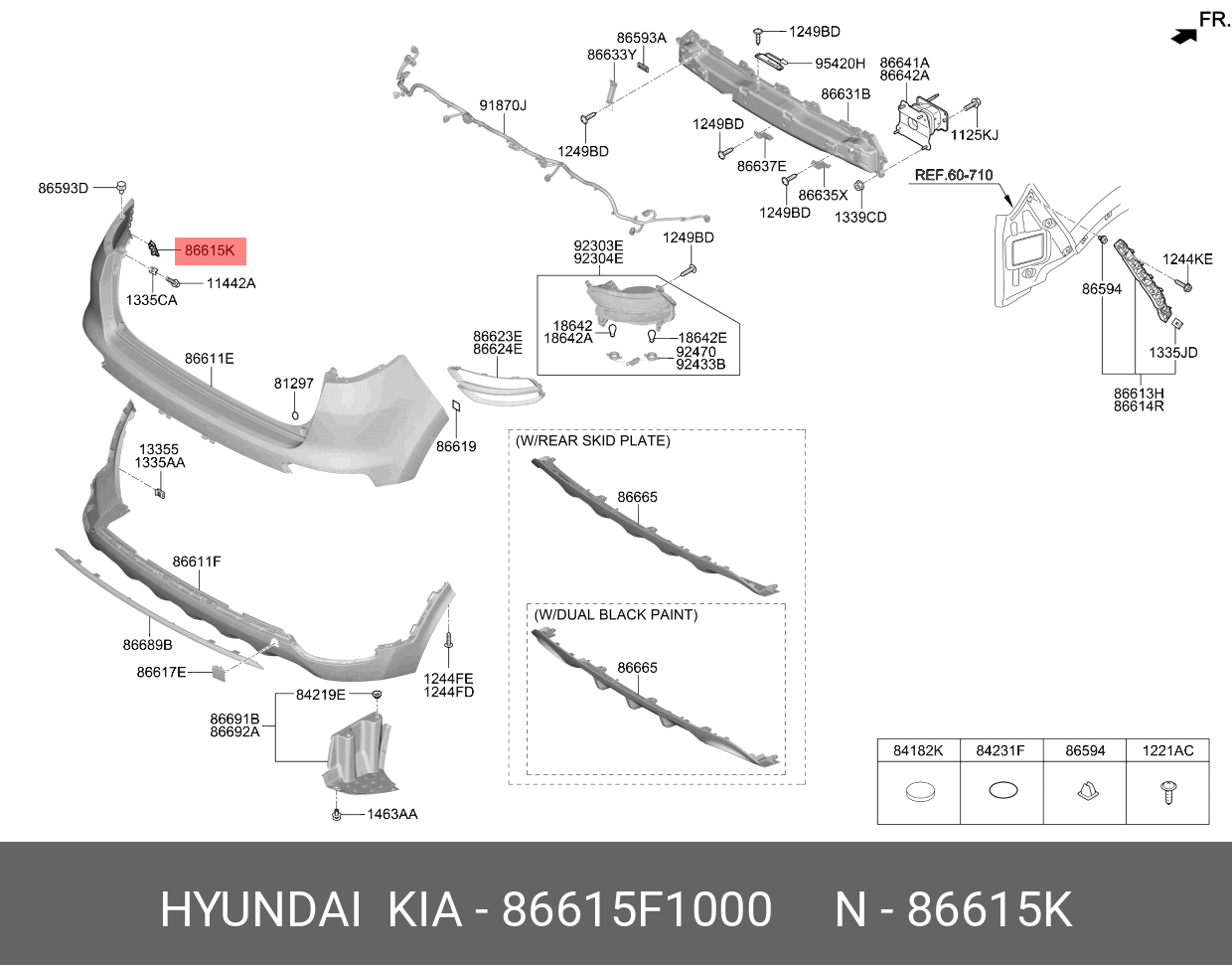 ARKA TAMPON  BRAKETI 86615F1000