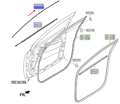 Ön Kapı Üst Direk Nikelaj Sağ 82860D9000