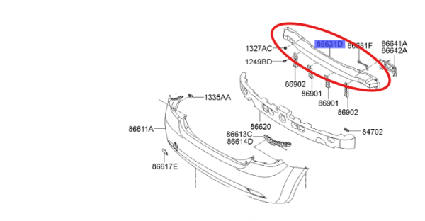 Arka Tampon Demiri 866311H200