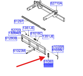 KASA ARKA KAPAK BAGL.SACI SAG 610884E050