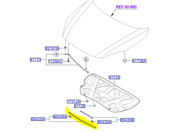 Motor Kaput On Lastıgı 864351H200