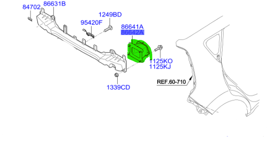 Arka Tampon Bagl Braketı Sol 86641B2000