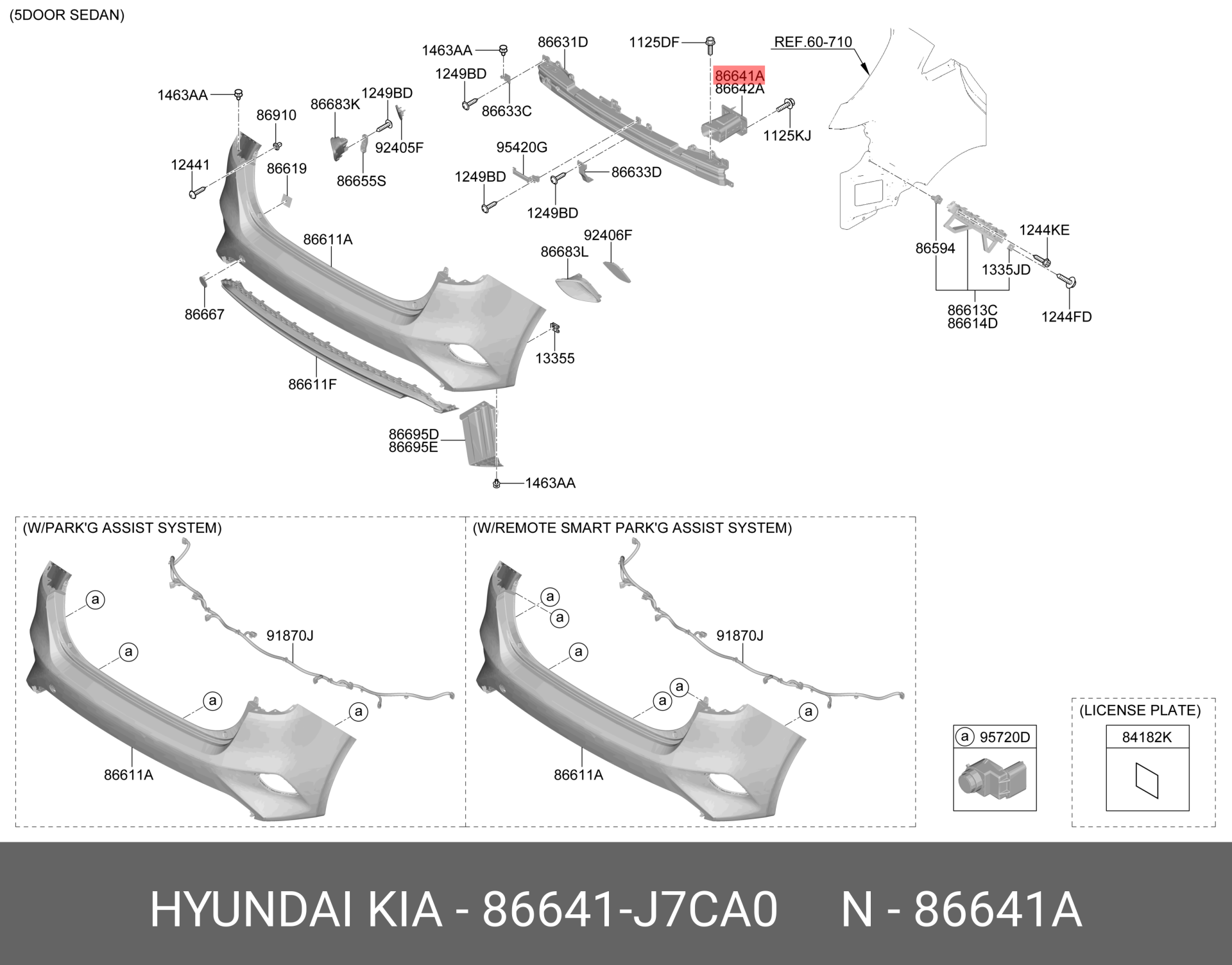 ARKA TAMPON BAGL BRAKETI SO 86641J7CA0