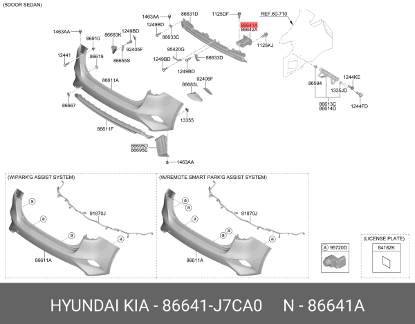 ARKA TAMPON BAGL BRAKETI SO 86641J7CA0
