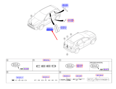 ON  KAPI CERCEVESI ARKA SAG 76523J7850