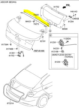 BAGAJ KAPUT DENGE CUB. SAG 79283A7010