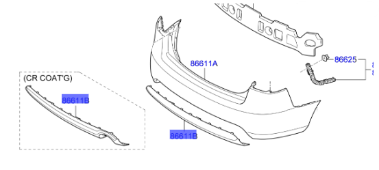 Arka Tampon Orta Kapak 866951M330