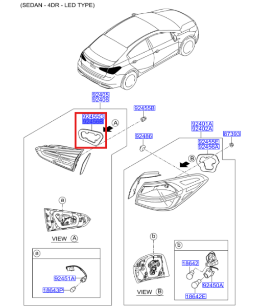 Pad-Arka Lamba-Sag 92454A7610