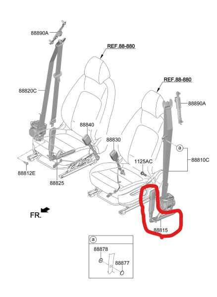 EMNIYET KEMERI GERDIRICISI-SOL 88831G6010WK
