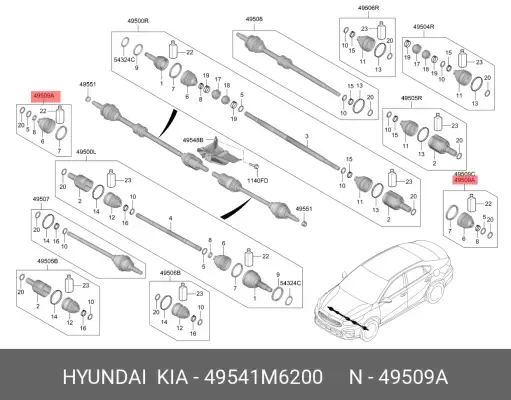 ON AKS KAFASI 49541M6200