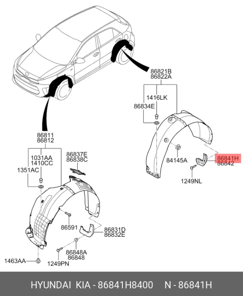 STONİC Arka Paçalık Sol 86841H8400
