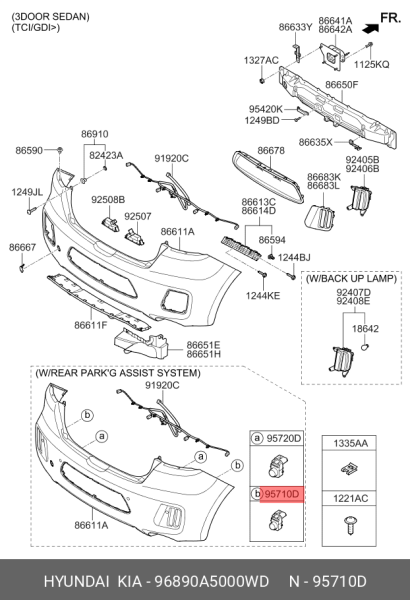 BWS SENSORU 96890A5000WD