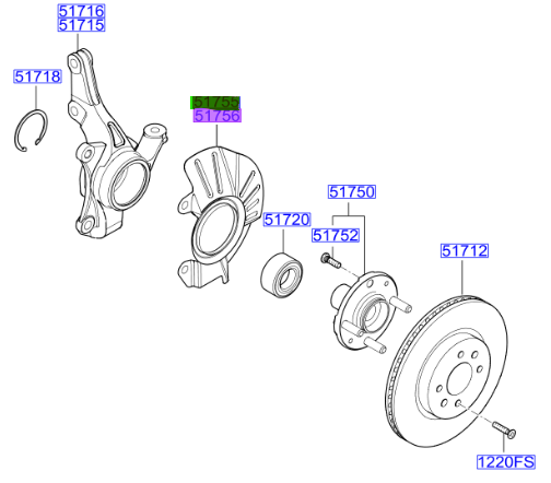 ON FREN DISK TOZ KAPAGI SOL 51755H8550