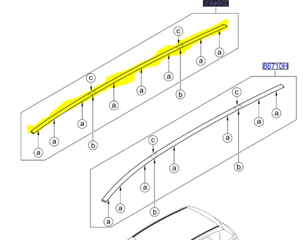 TAVAN OLUK CITASI SAG 872201H000