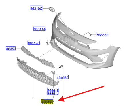 IZGARA ON TAMPON 86530H8AB0