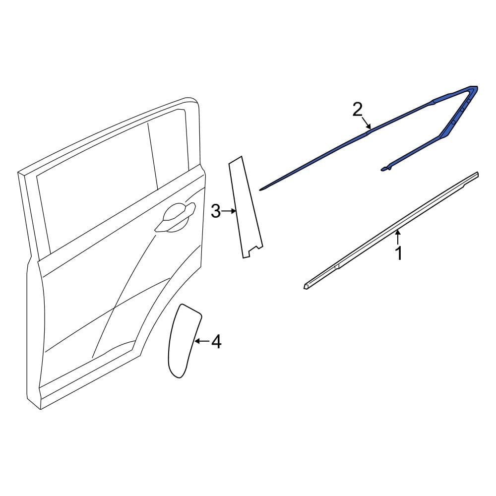 Arka Kapı Üst Direk Nikelaj Sol 83850D9000