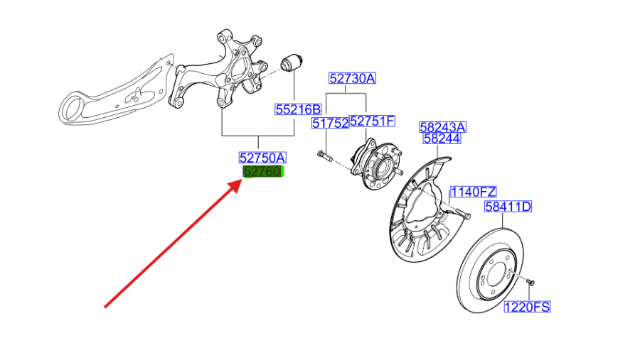 Yedek Lastık Tasıyıcısı Sag 52720J7AA0