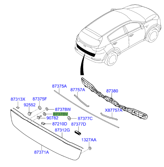 Arka Panel Cıtası 87322F1000