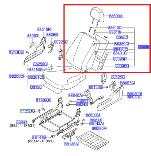 KOLTUK SIRTI SAĞ 884040Z0714GE
