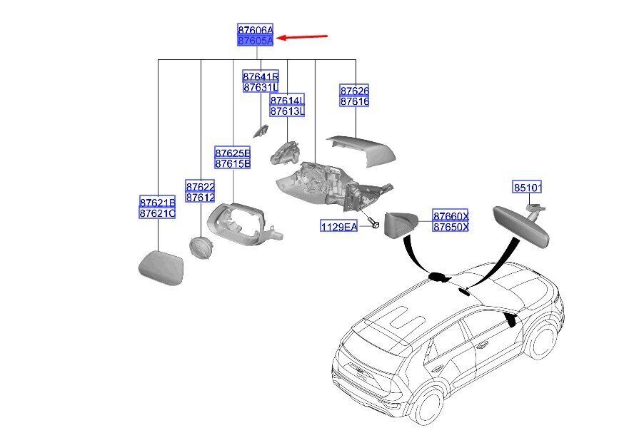 DIKIZ AYNA-SOL 87610AT140