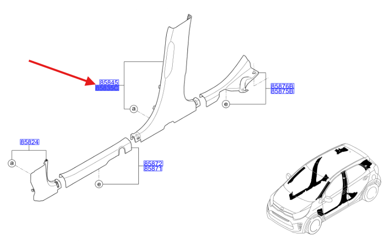 ORTA DIREK ALT DOSEME-SOL 85835G6100WK