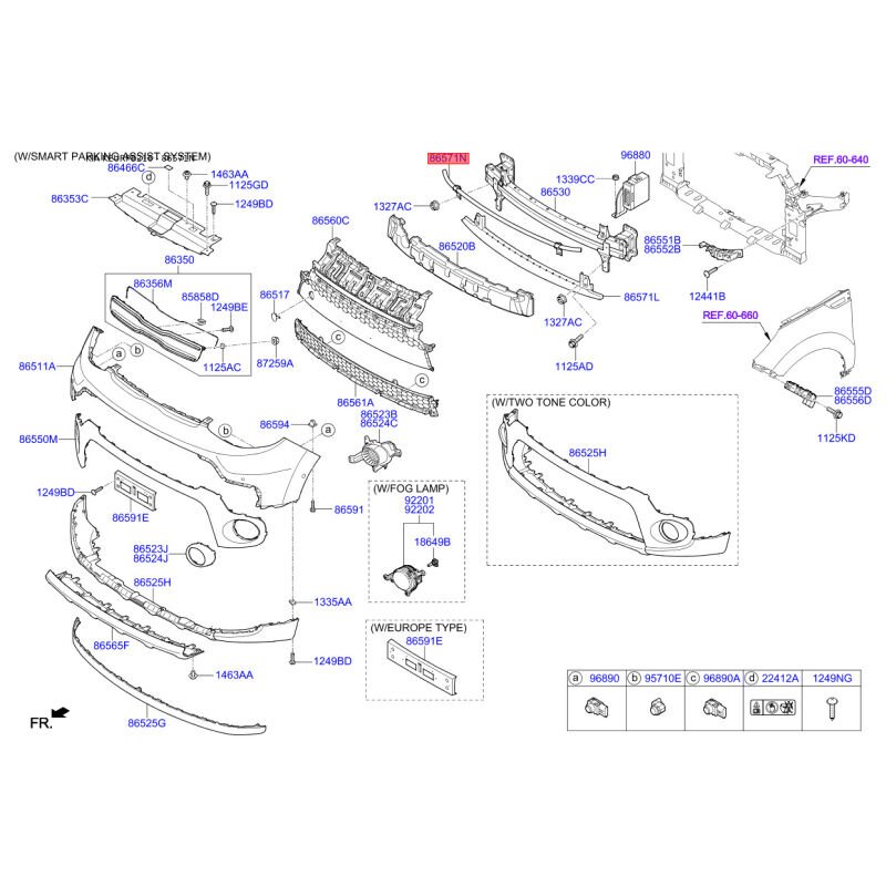 On Tampon Ust Izgarası 86571B2000