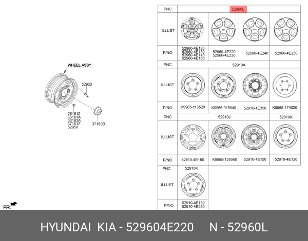 Jant Kapagı Arka 529604E220