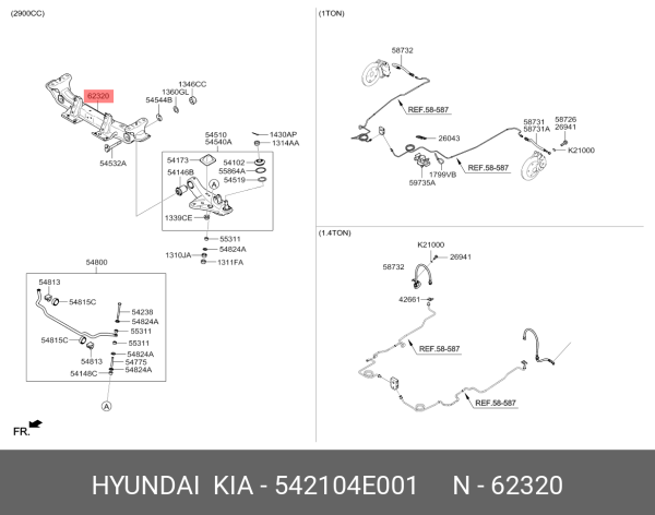 ON SASE TRAVERSI 542104E001
