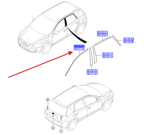 ON KAPI BANDI SIYAH SOL F/L 863621H001