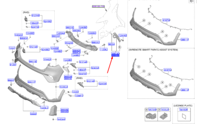 ARKA TAMPON  BRAKETI SOL 86613J7CA0