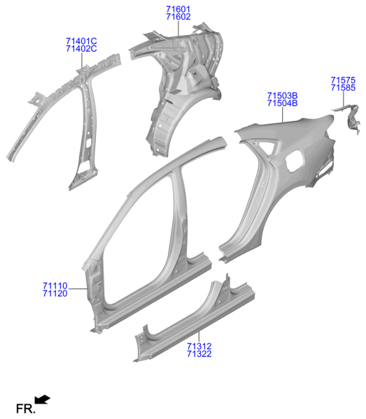 YENİ CERATO Arka Çamurluk Dış Sol 71503M6C00