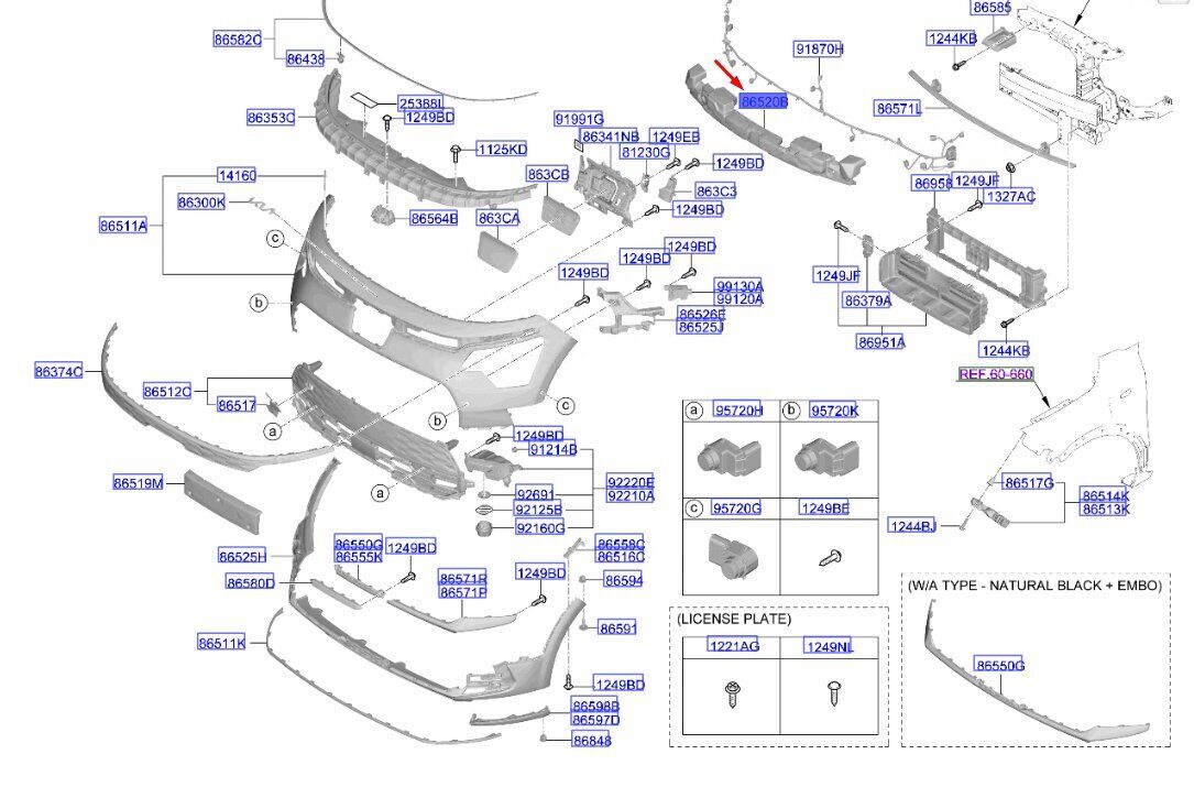 ON TAMPON DARBE EMICI 86520AO000
