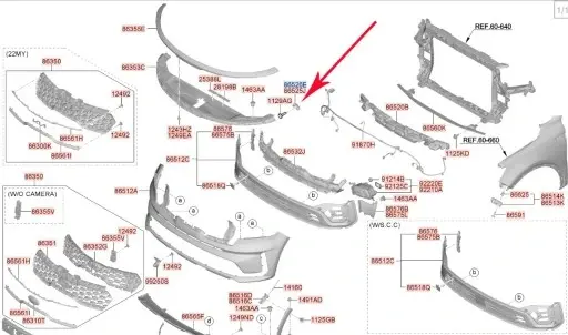 ON TAMPON UST BRAKETI 86525P2001