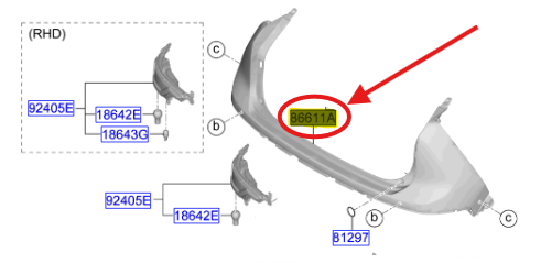 ARKA TAMPON BAKALITI 86610AO050