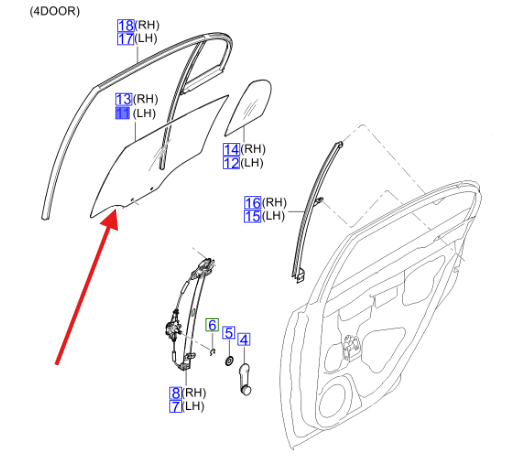 ARKA KAPI CAM SOL 834111G001