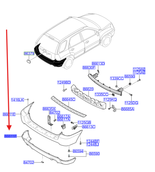 ARKA TAMPON ALT BAKALITI 866120Z510