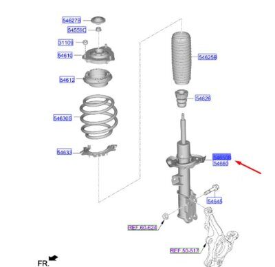 On Amortısor Sol 54650AO200