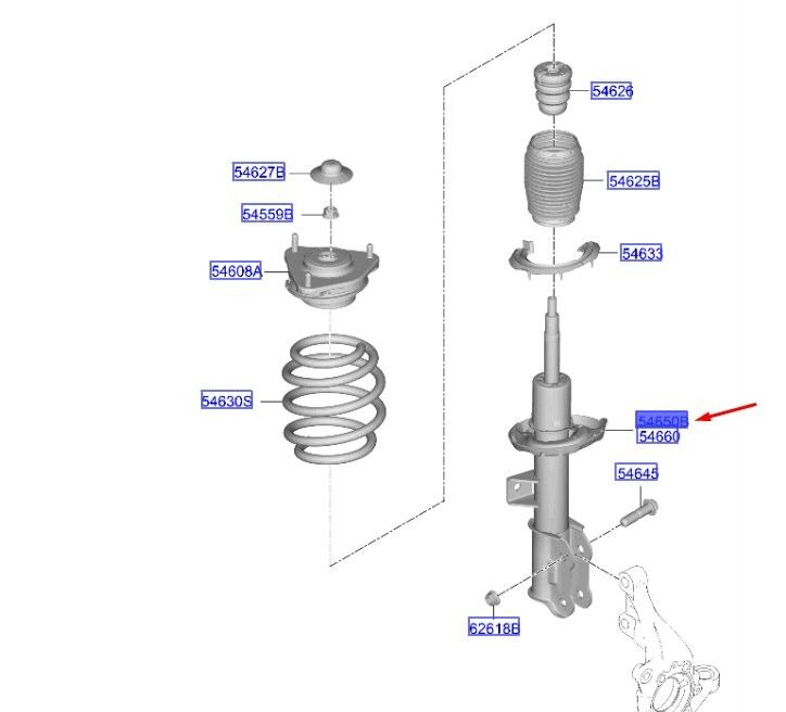 SOL ON AMORTISOR 54650CV200
