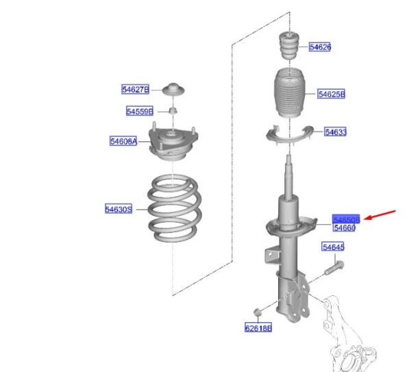 Sol On Amortısor 54650CV200