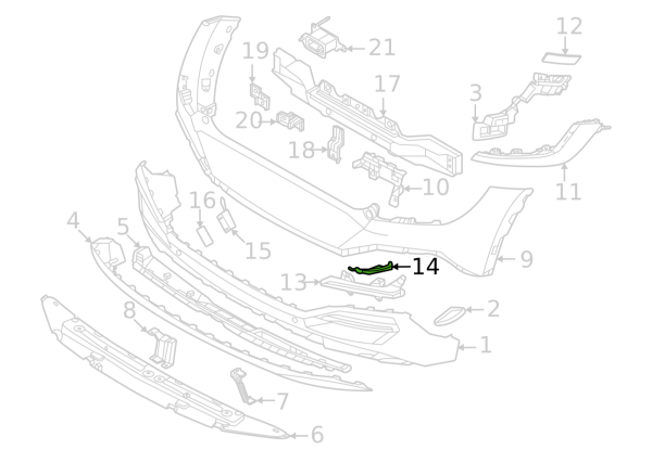ARKA TAMPON ALT BRAKETI SOL 86615CV000