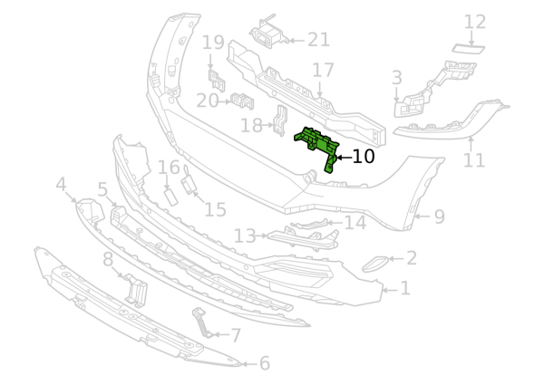 ARKA TAMPON KOSE BRAKETI UST SOL 86625CV100