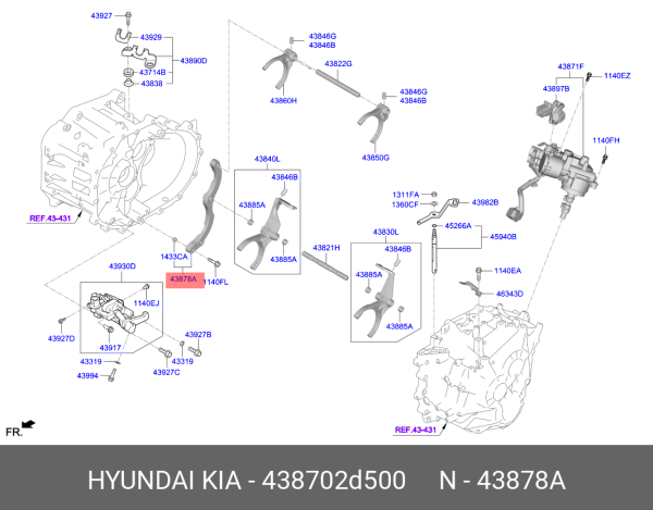 Mıl Braketı 438702D500